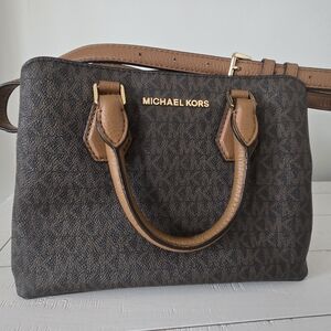Michael Kors Black and Tan Satchel - Excellent Condition